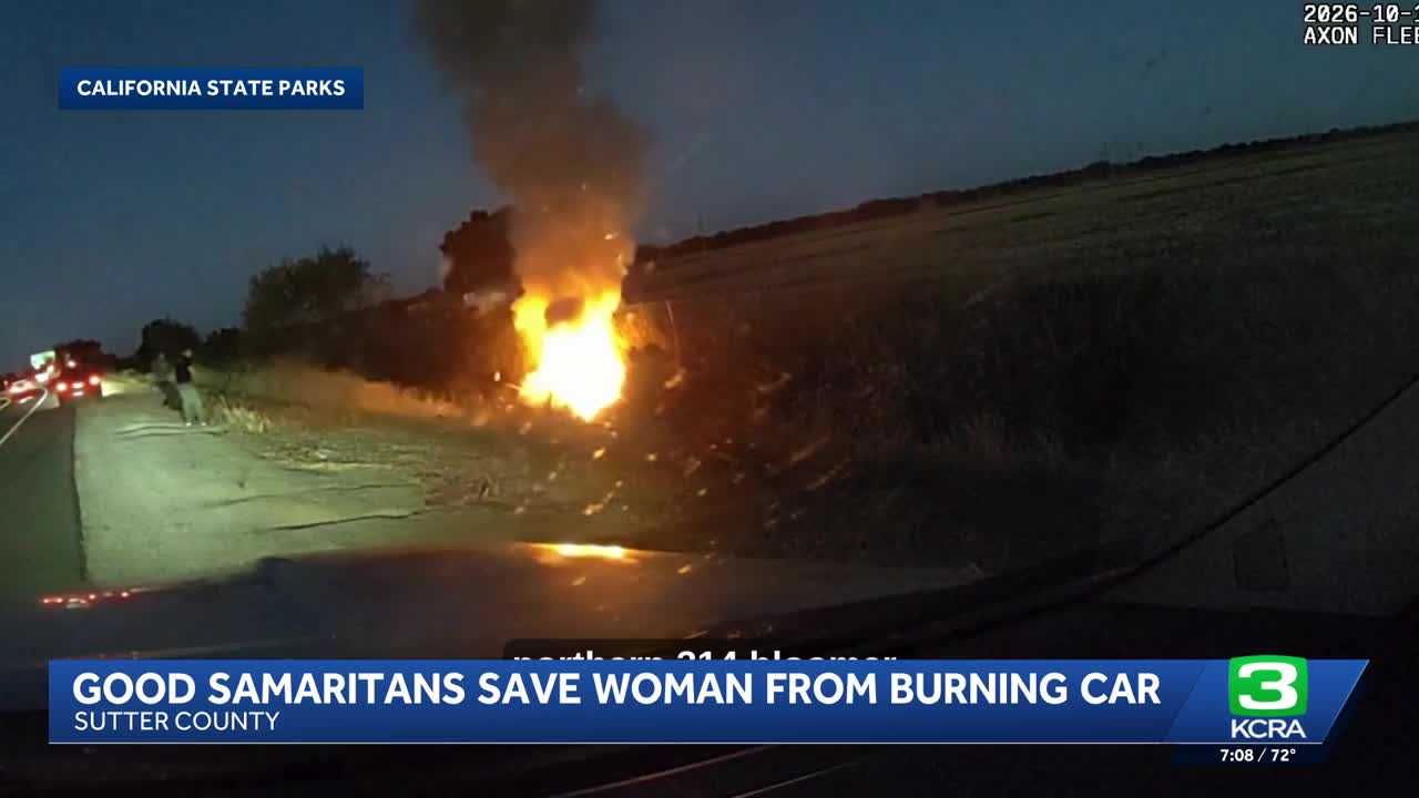 Officers rescue woman from burning car — WISN 12 Milwaukee, Conroe Community news