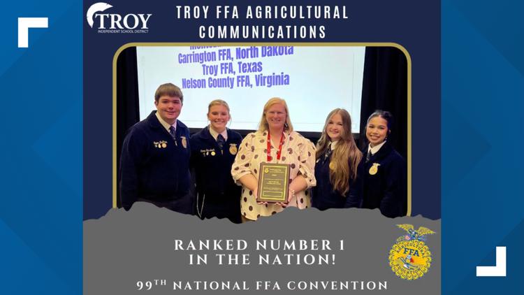 Troy FFA students place first in the nation in Agricultural Communications — KCEN (Central Texas), Conroe Schools news
